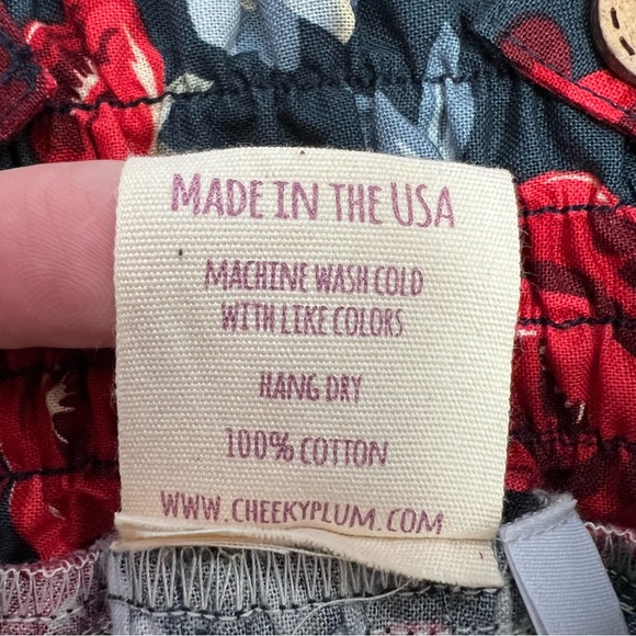 Cheeky Plum Floral Kids Dress - Red and Blue - Picture 9 of 9